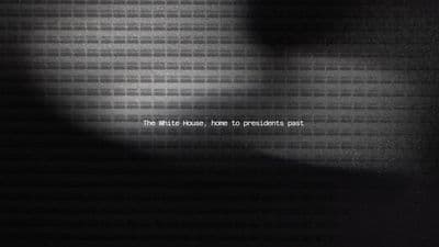 a blurry photo of a person's face with the words the white room