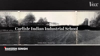 a black and white photo of an indian industrial school
