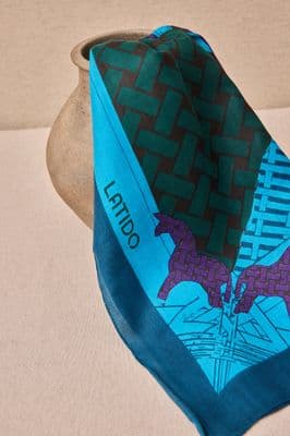 a neck tie with a horse on it