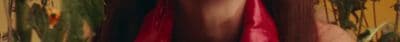 a blurry photograph of a woman in a red dress