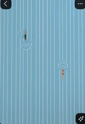 a picture of a pool with two people in it