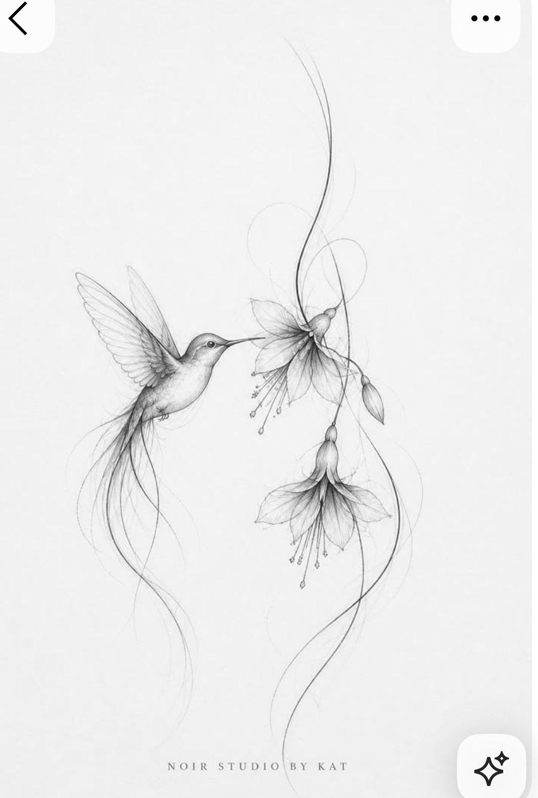 a drawing of two hummingbirds flying next to each other