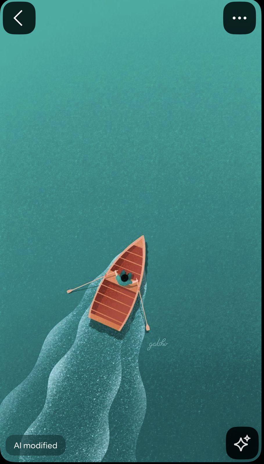 a boat floating on top of a body of water