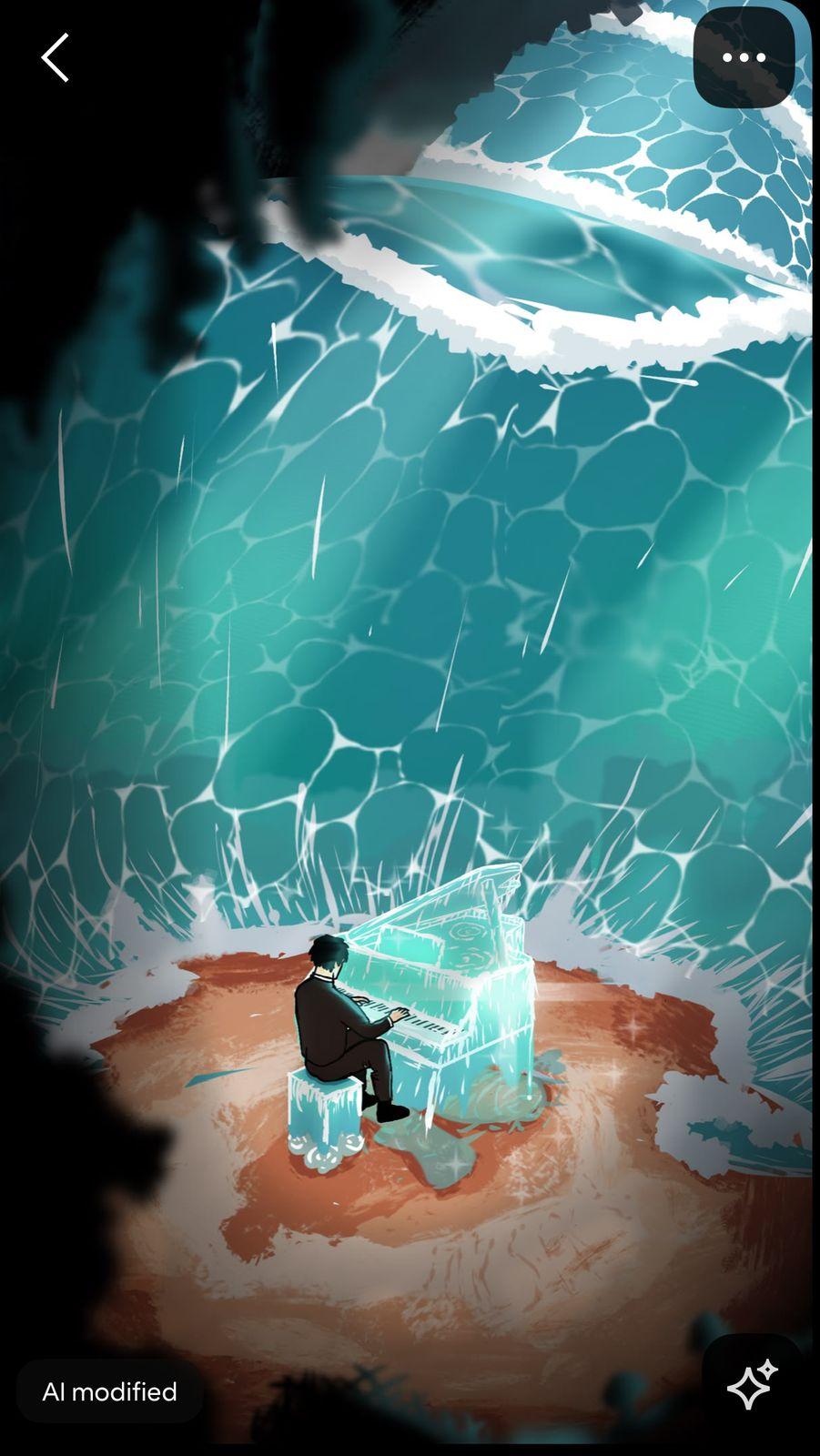 a man sitting on a bench in front of an ocean