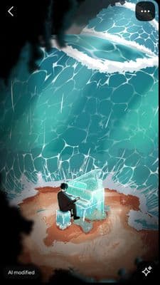 a man sitting on a bench in front of an ocean