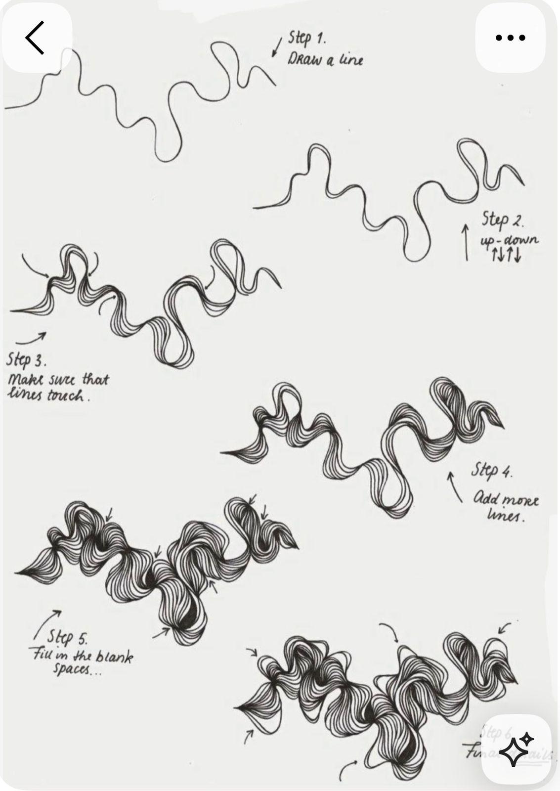 a drawing of different types of hair