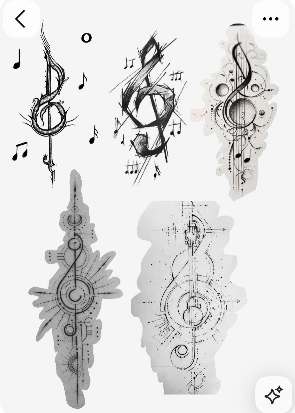 a drawing of musical notes on a white background