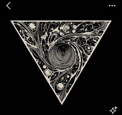 a black and white picture of a triangle