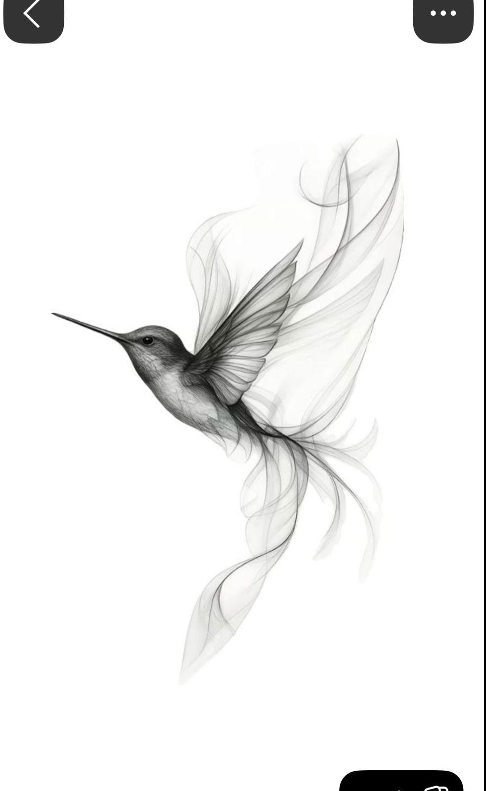 a black and white photo of a hummingbird