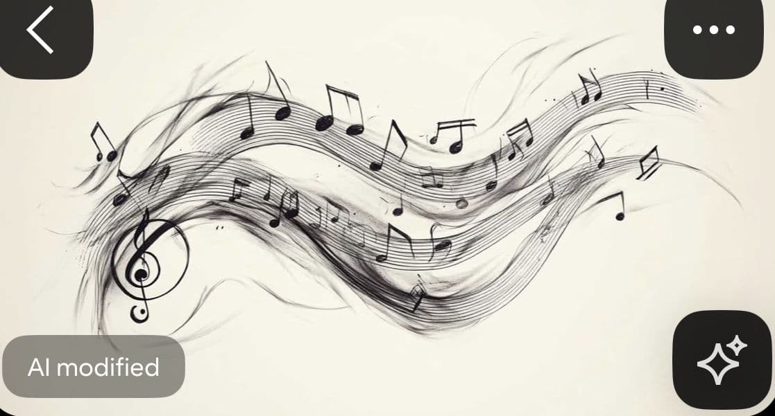a drawing of musical notes on a white background