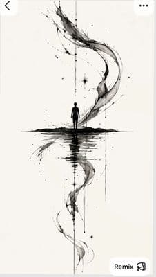 a person standing on top of a body of water