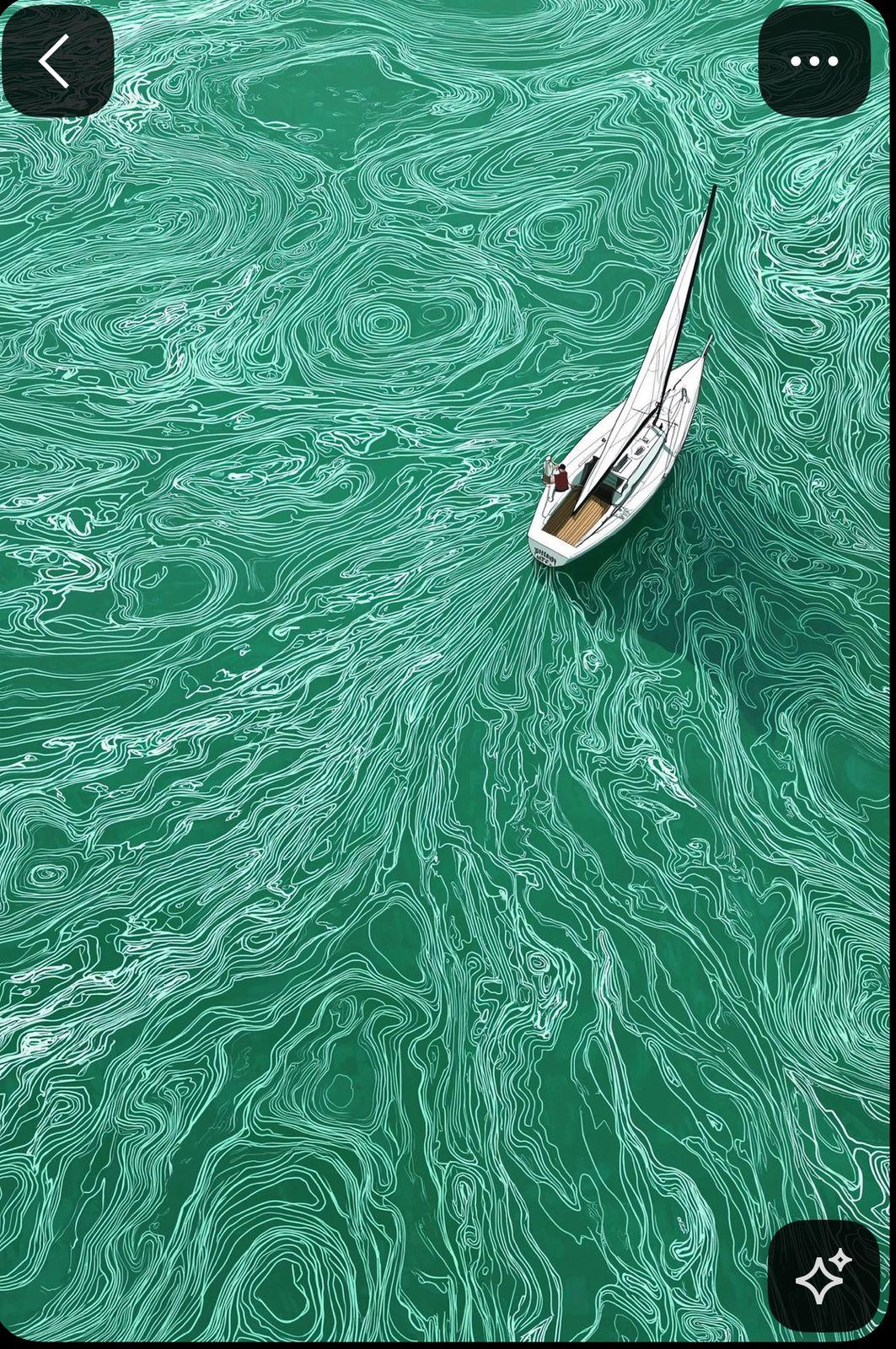 a boat floating on top of a body of water