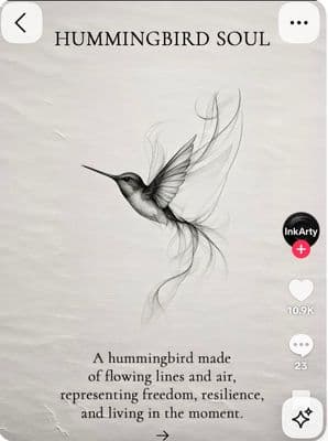 a picture of a hummingbird flying in the air