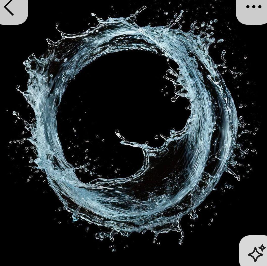 a picture of a circle made out of water