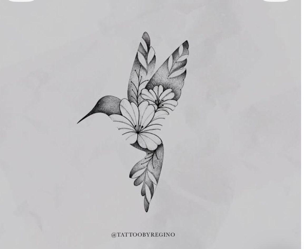 a black and white drawing of a bird with flowers