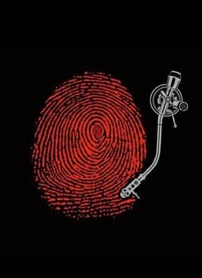 a fingerprint with a phone hooked up to it