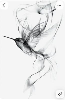 a black and white photo of a hummingbird