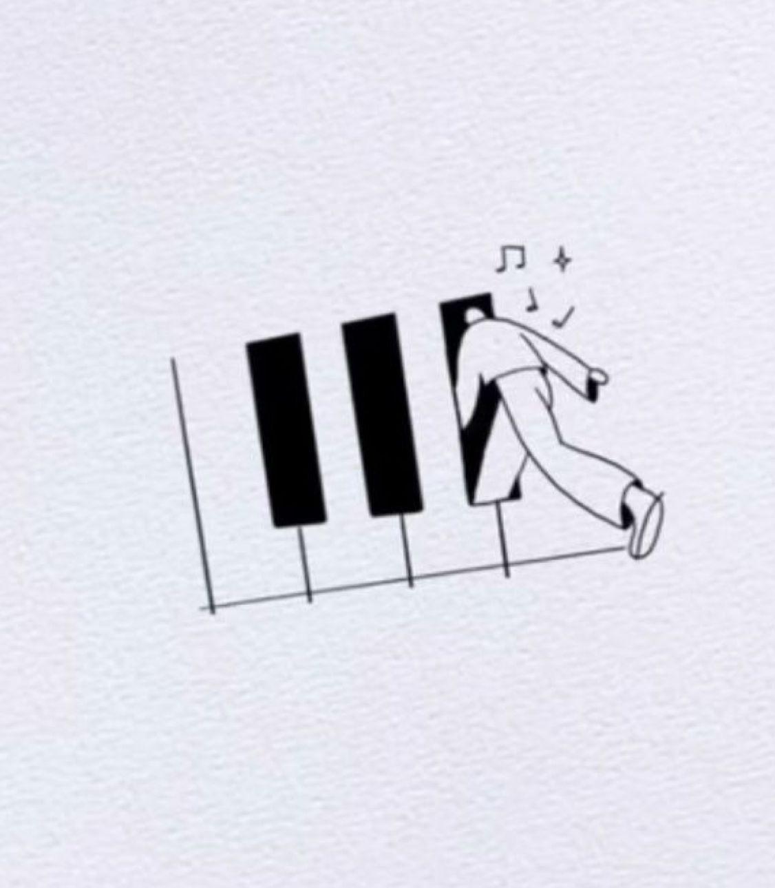 a drawing of a person walking up a ladder