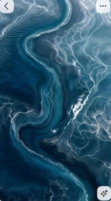 a cell phone with an image of a river