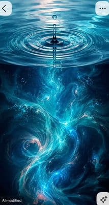 a picture of a water drop in the ocean