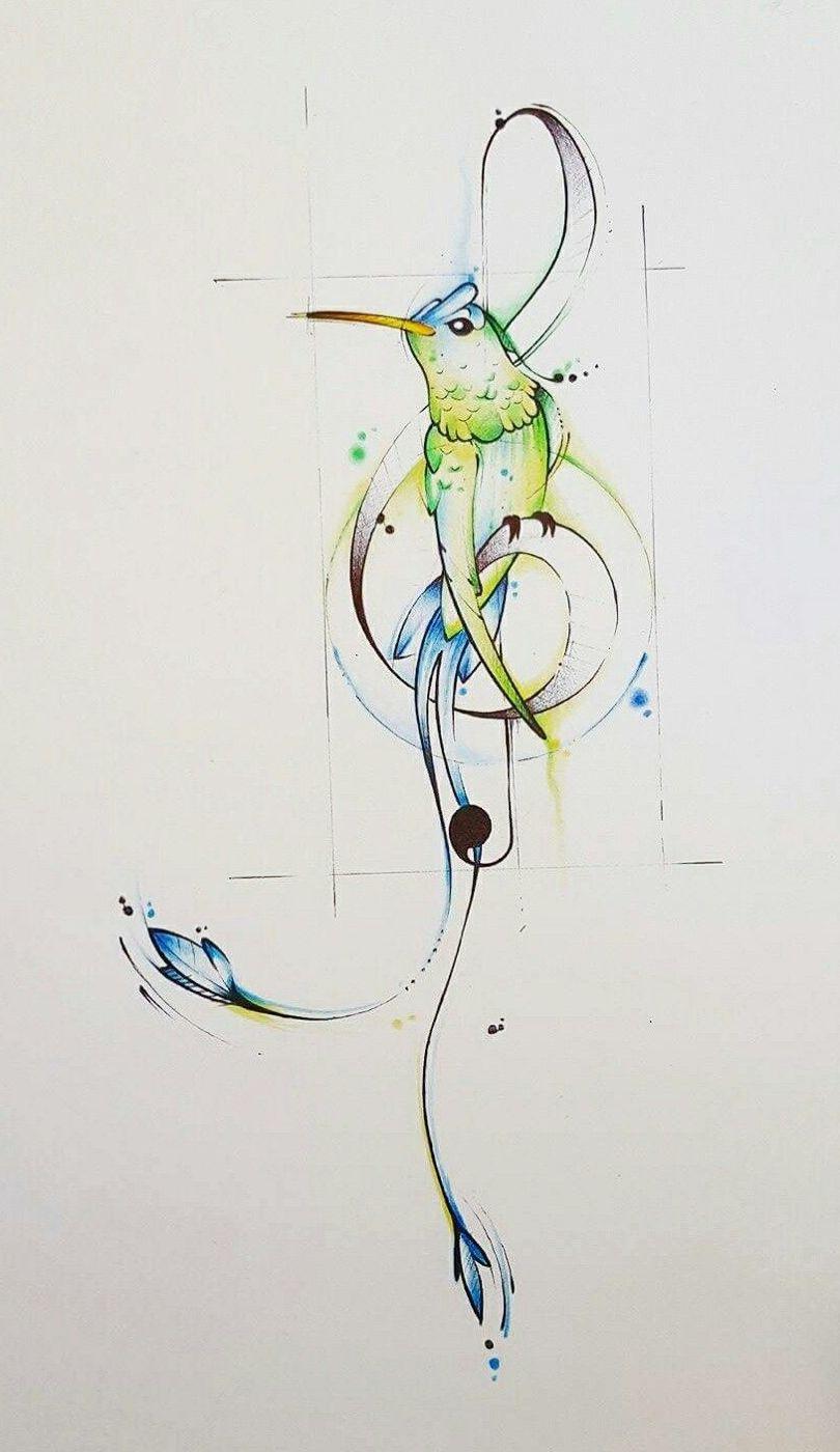 a drawing of a bird with a long beak