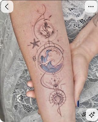 a woman's arm with a tattoo on it
