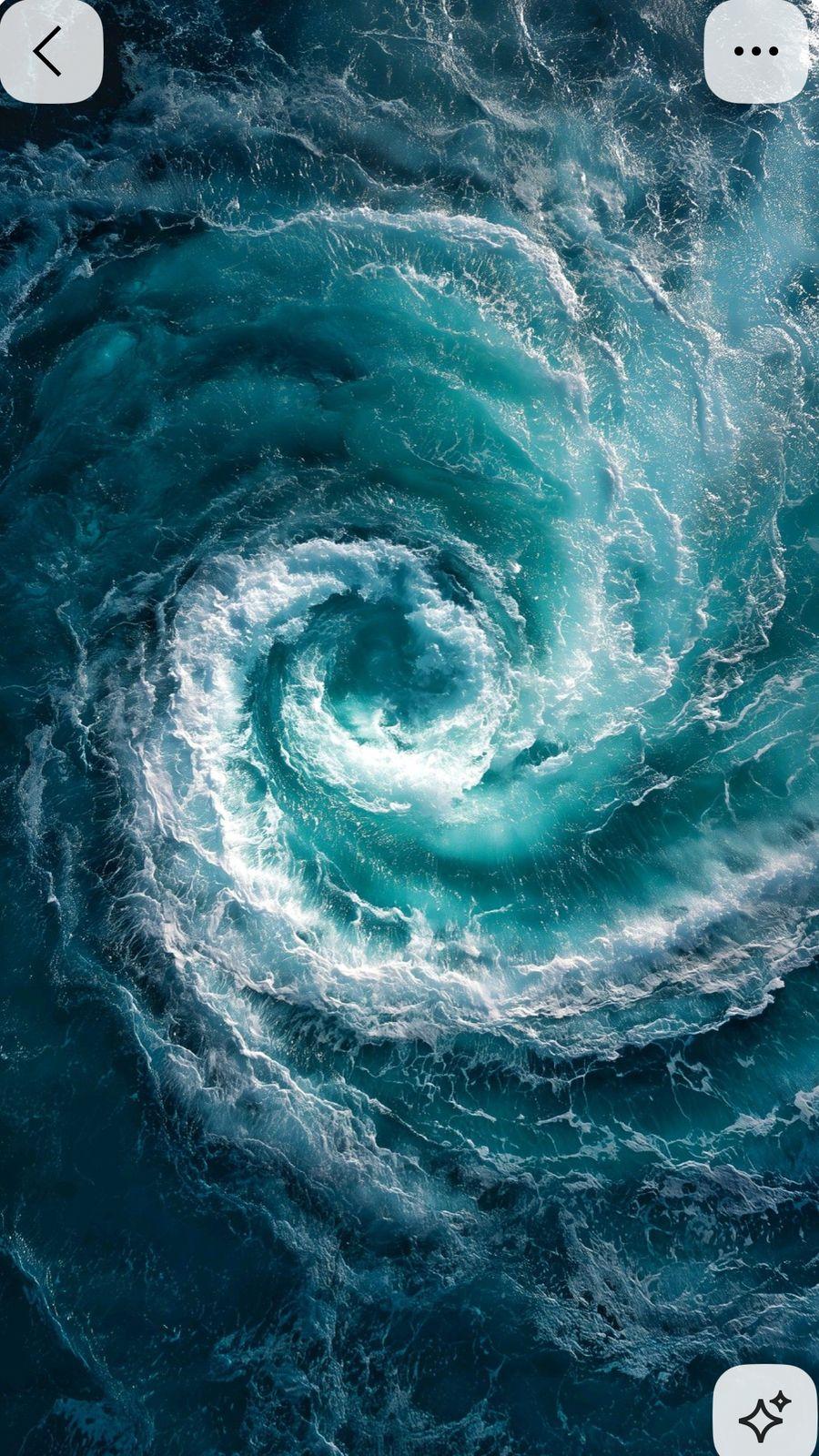 an image of a blue swirl in the ocean
