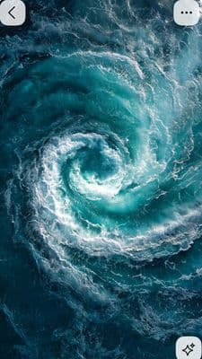 an image of a blue swirl in the ocean