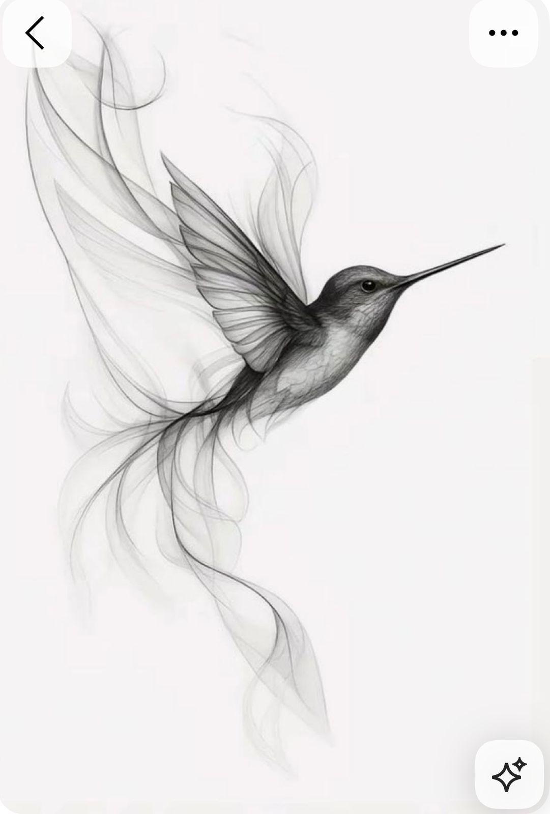 a black and white photo of a hummingbird