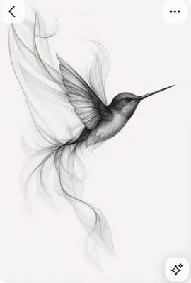 a black and white photo of a hummingbird
