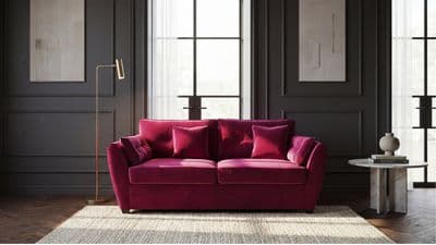 a living room with a couch and a table