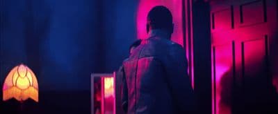 a person standing in front of a door