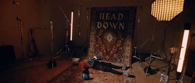 a man laying on the floor in a room