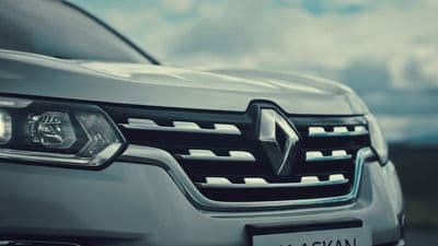a close up of the front of a car