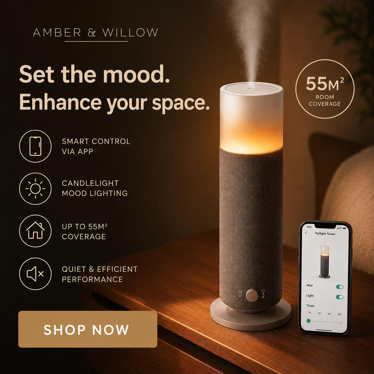 an image of a smart speaker with a phone next to it