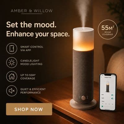 an image of a smart speaker with a phone next to it