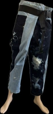 a mannequin's jeans with a black belt