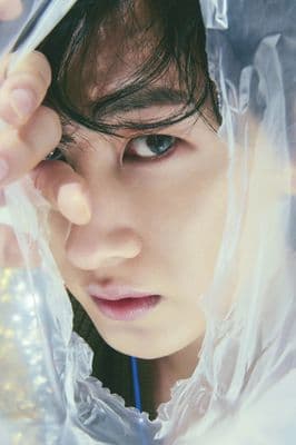 a man with a plastic bag over his head