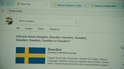 a screen shot of a web page with a flag