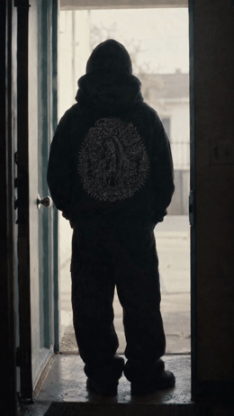 a person standing in front of a door