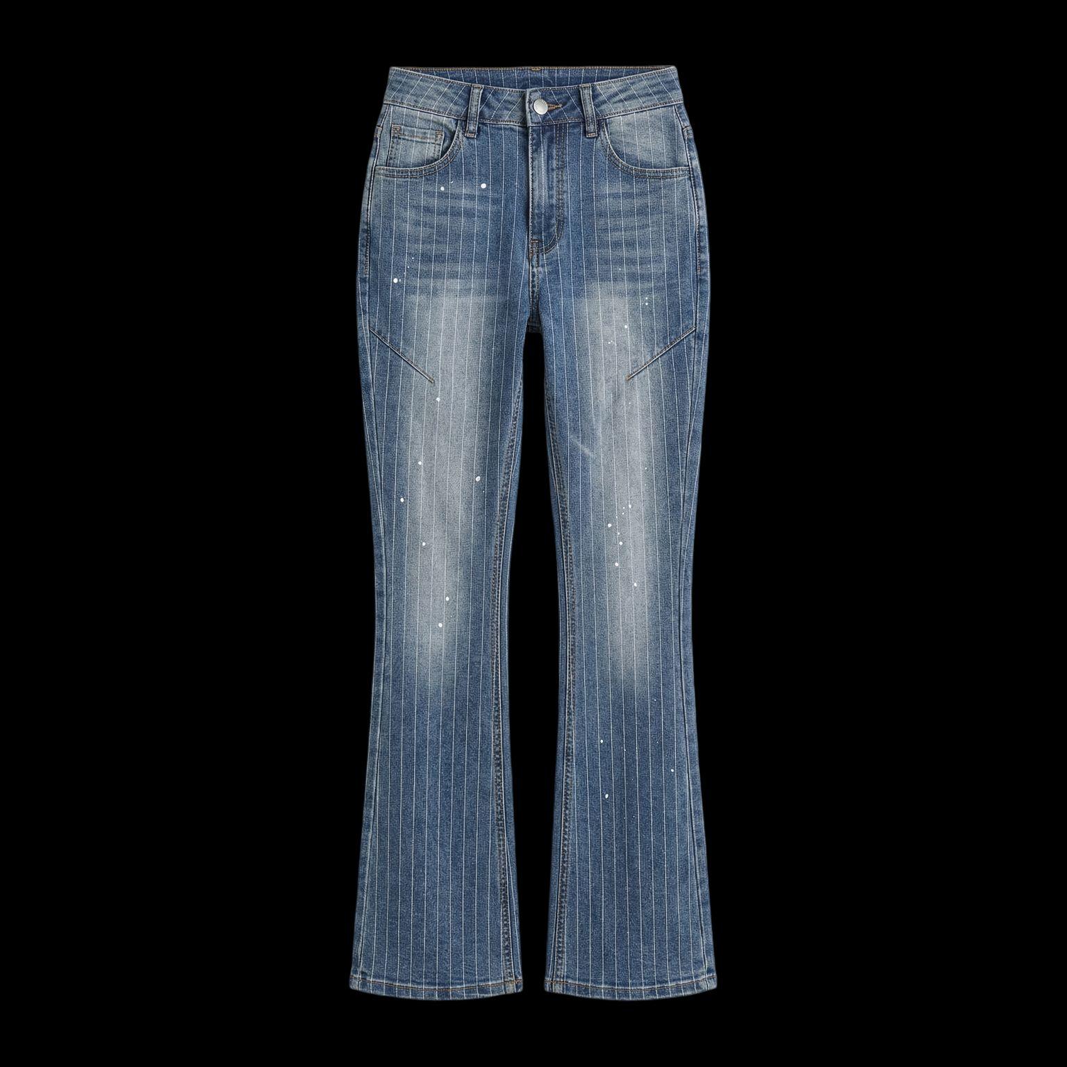a pair of jeans with holes on the side