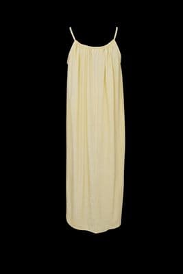 a yellow dress on a black background