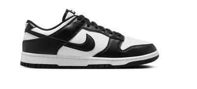 a black and white shoe on a white background