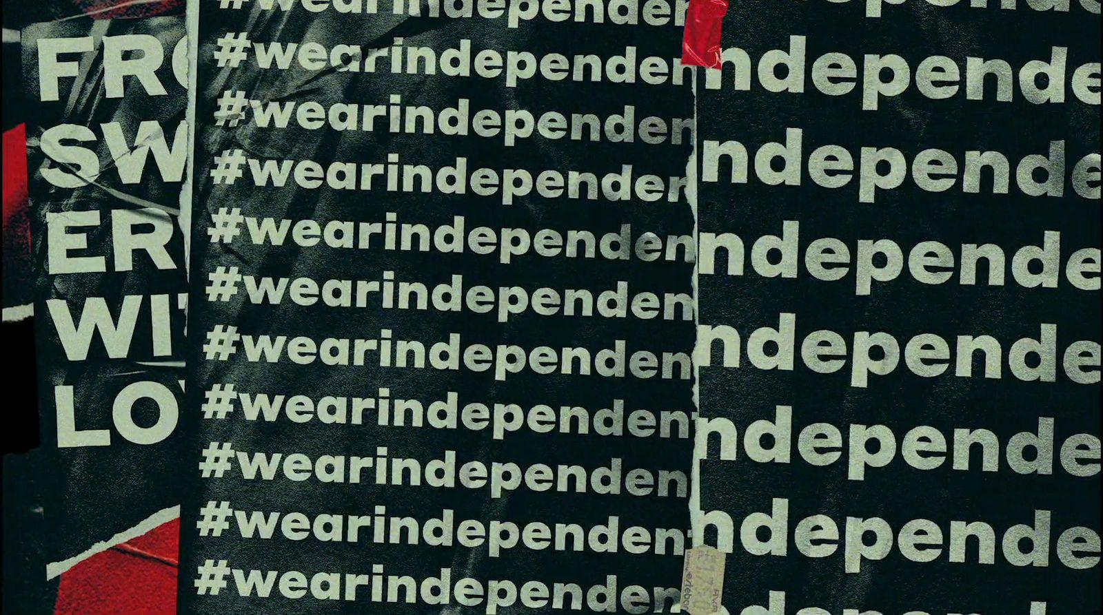 a black and red poster with words all over it