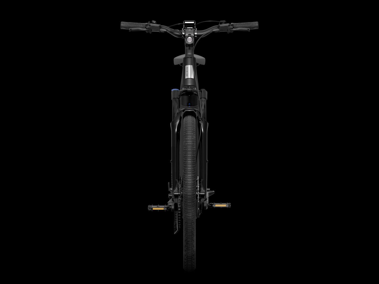 a close up of a bike on a black background