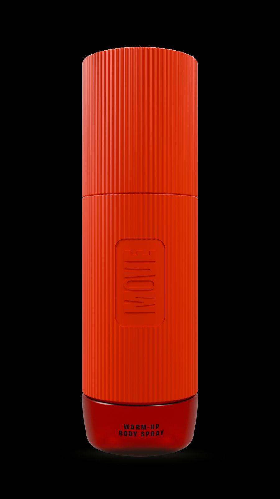 an orange plastic container on a black background