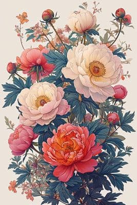 a bunch of flowers that are in a vase