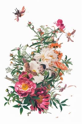 a bunch of flowers that are in a vase
