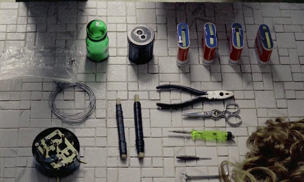 a table topped with lots of different types of tools