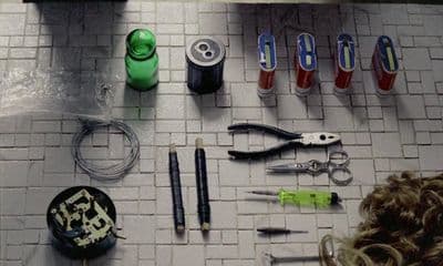 a table topped with lots of different types of tools